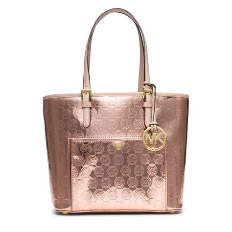 michael kors handbags rose gold|Michael Kors gold purse large.